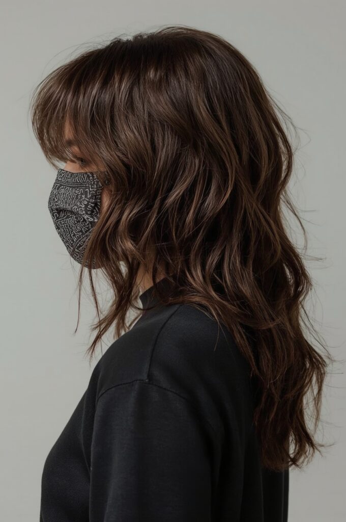 Mullet with Curtain Bangs