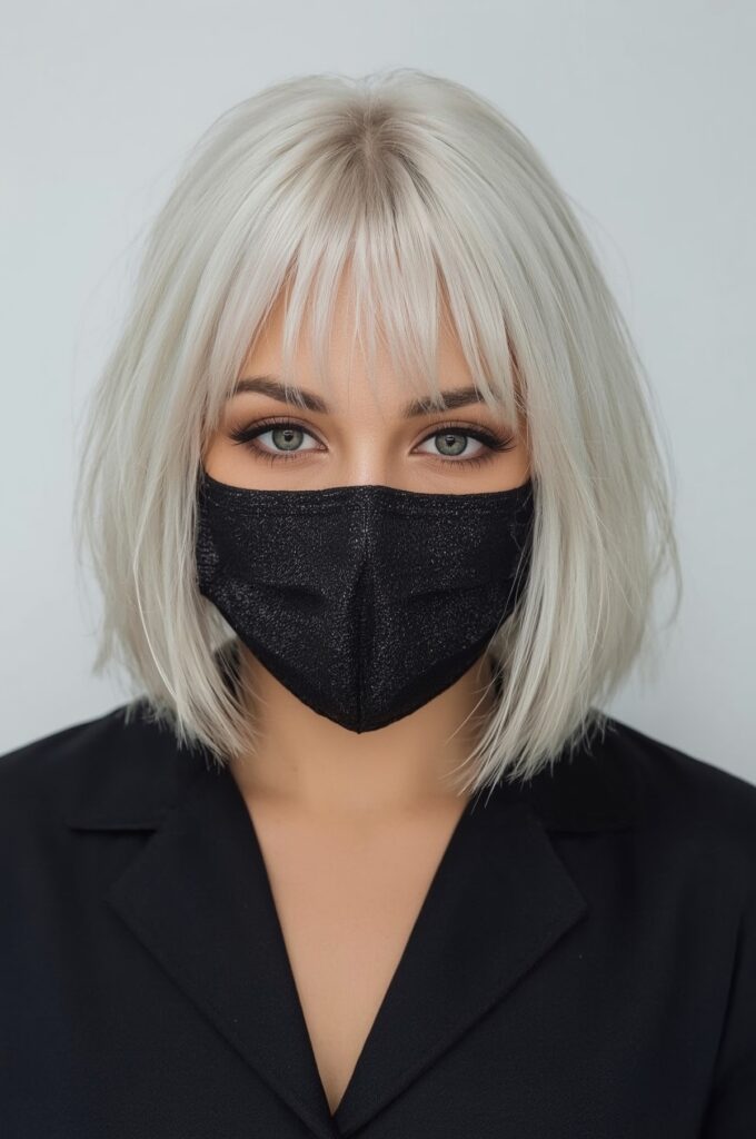 Edgy French Bob with Bangs