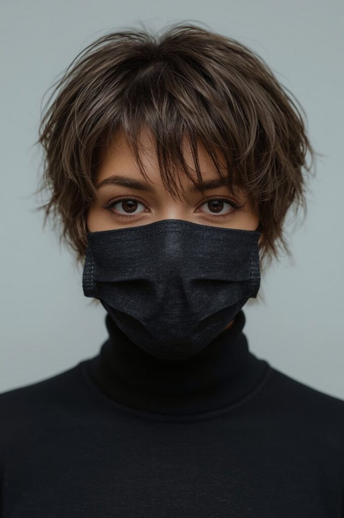 Short Layered Crop with Thin Fringe