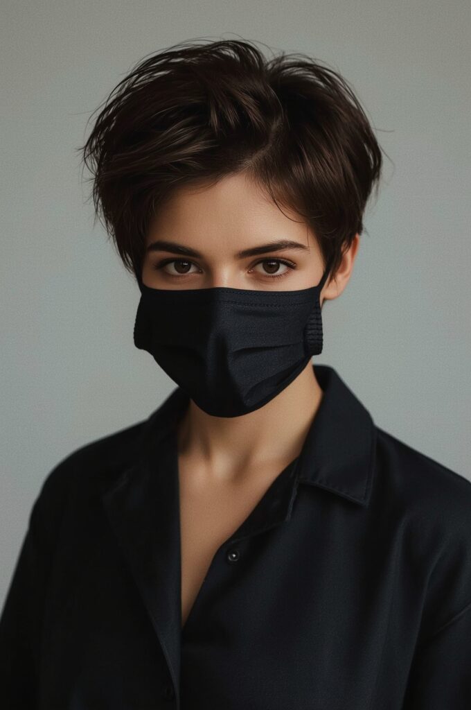 Side-Shaved Pixie with Long Top