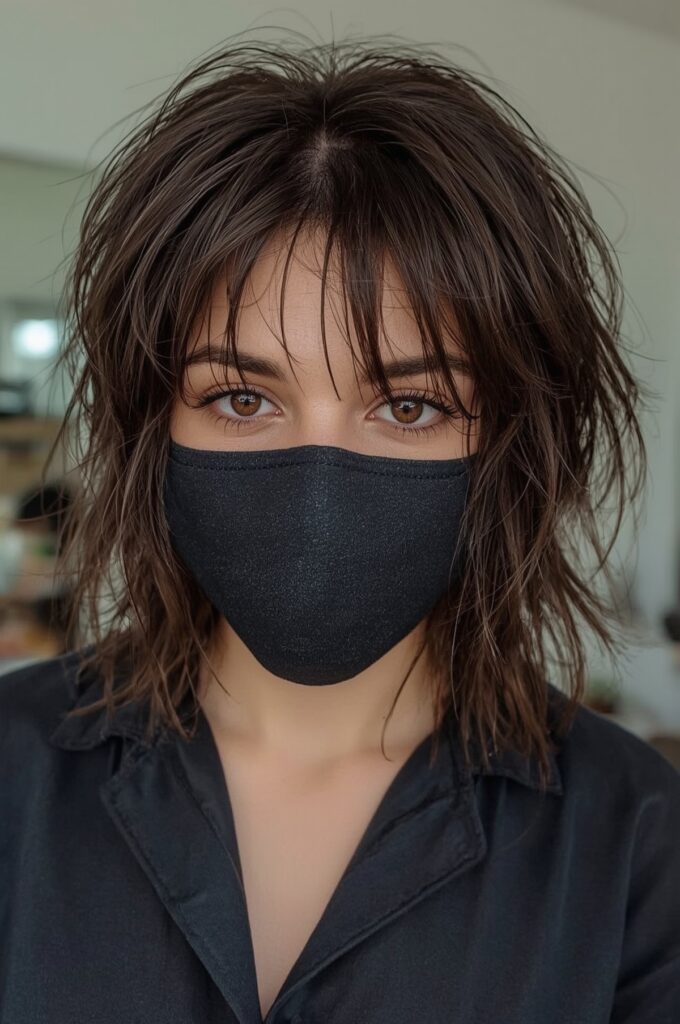 Wispy Baby Bangs with Subtle Layers