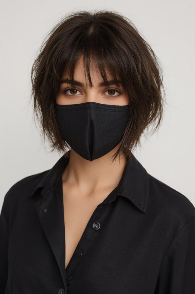 Chin-Length Blunt Bob with Soft Bangs