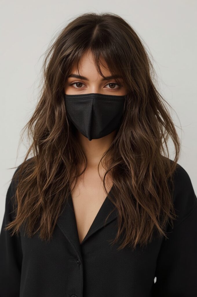 Long Hair with Wispy Bangs and Flip-Out Ends