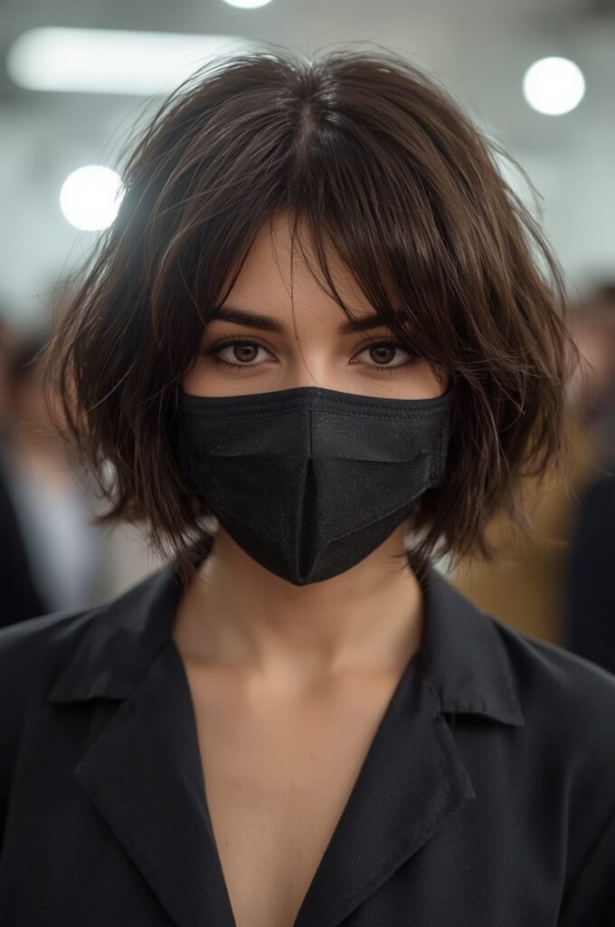 Sleek Rounded Crop with Light Bangs