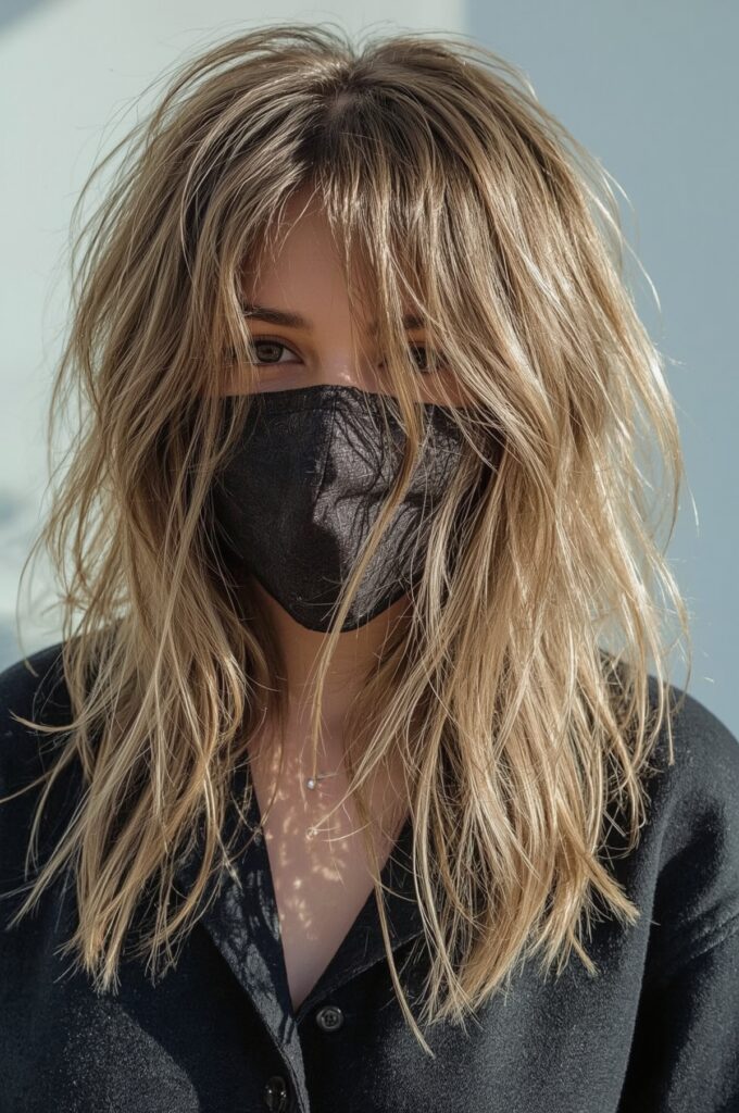 Wispy Bangs Paired with Long Feather Cut