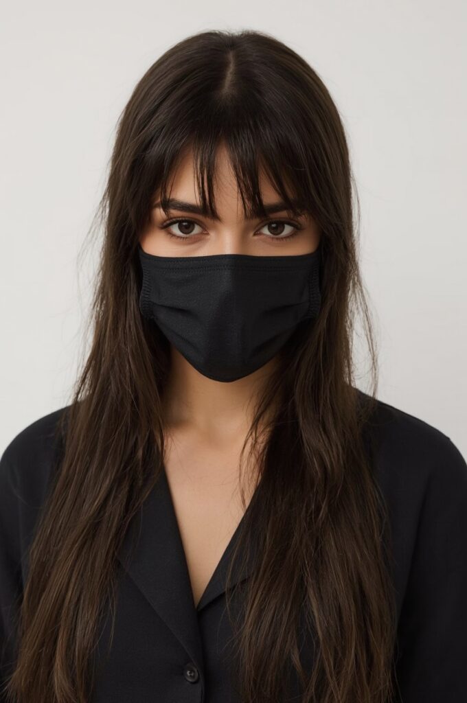 Long Straight Hair with Razor-Cut Wispy Fringe