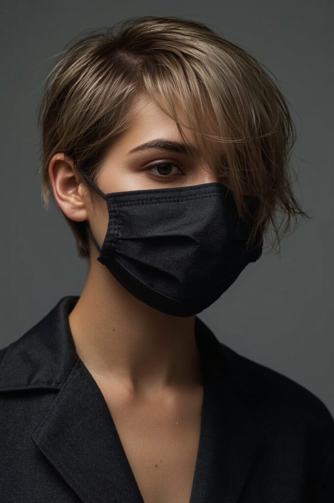 Side-Swept Pixie with Light Bangs