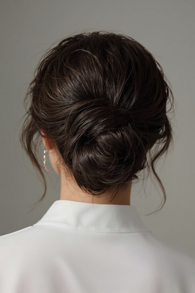 Wet-Look French Twist