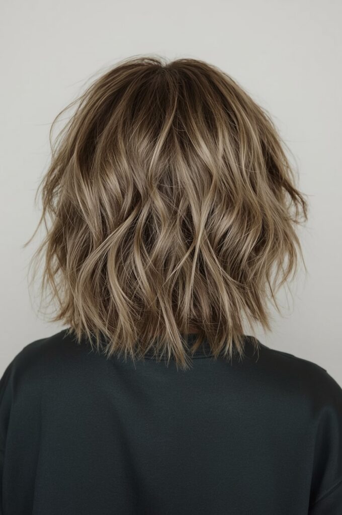 Mid-Length Bob with Choppy Layers