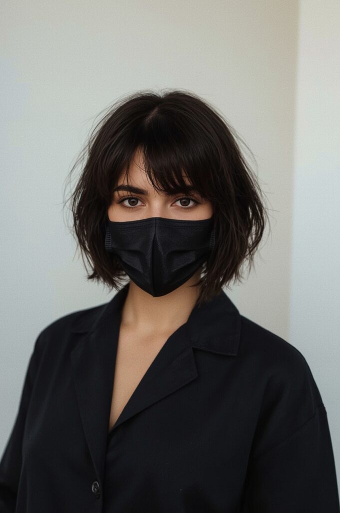 Layered Bob with Wispy See-Through Bangs