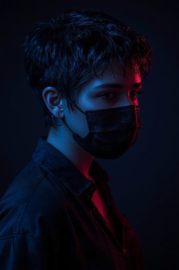 Dark Pixie with Blue Accents