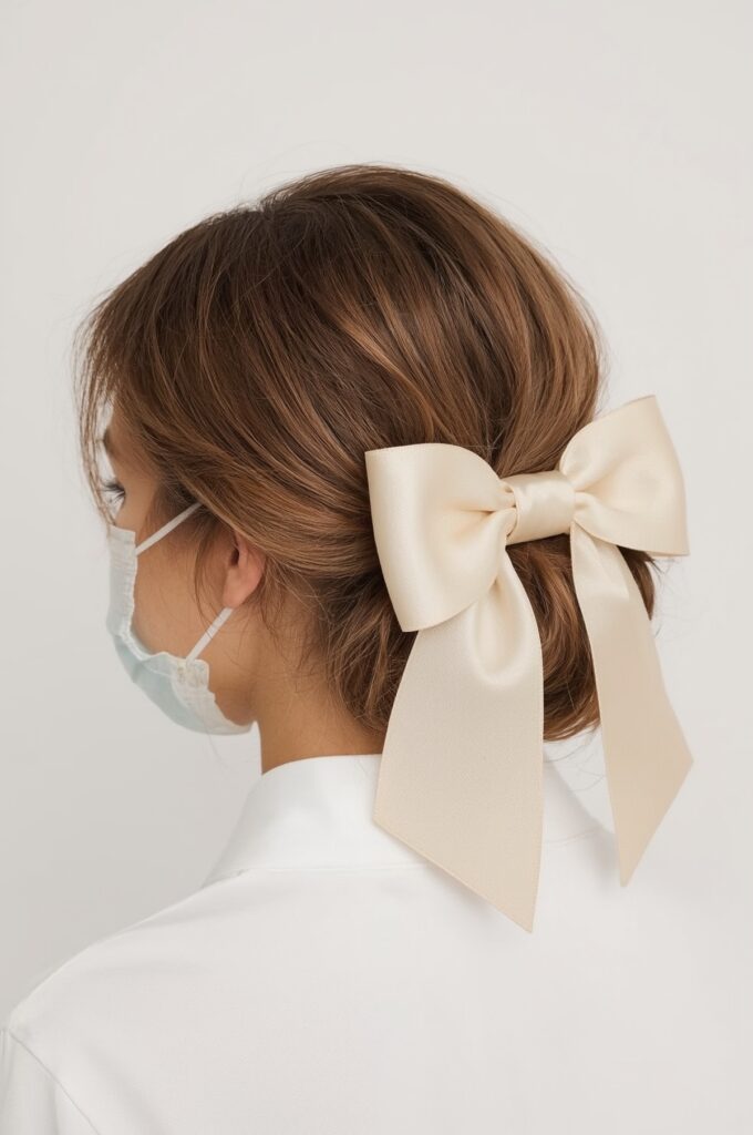 Side Chignon with Oversized Bow