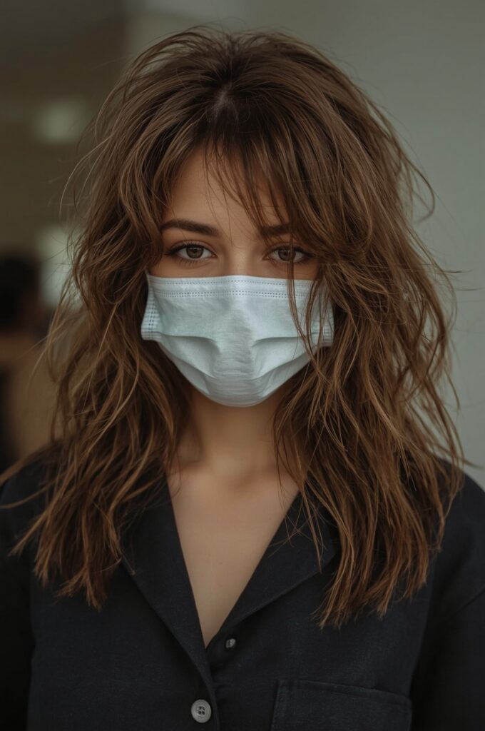 Voluminous Layers with Thin Wispy Fringe