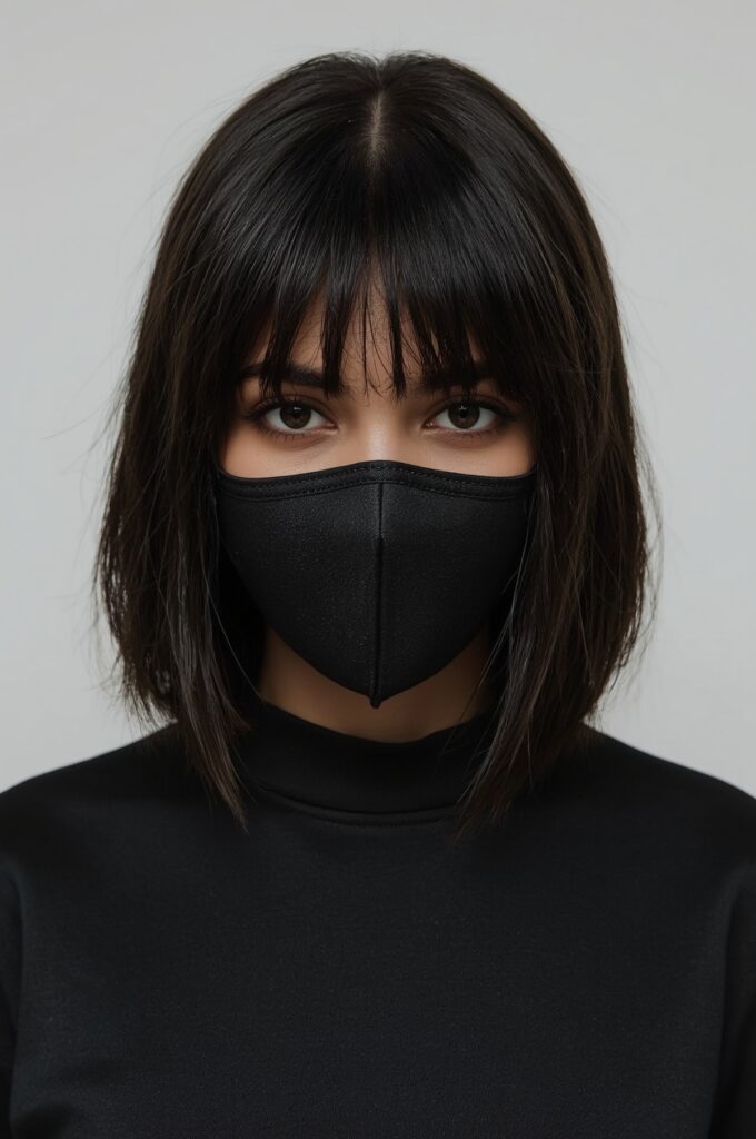 Blunt Micro Bangs with Sleek Lob