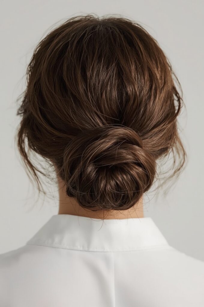 Wet-Look Sculpted Chignon