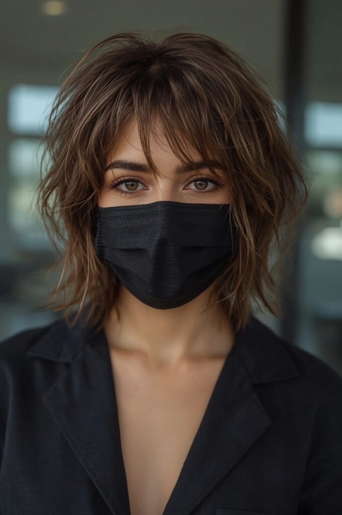 Short Cropped Bob with Piecey Bangs