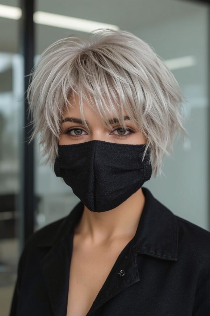 Wispy Bangs with Layered Shaggy Pixie