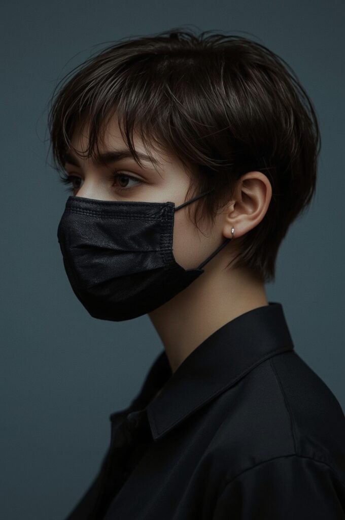 Pixie with Sharp Angled Bangs