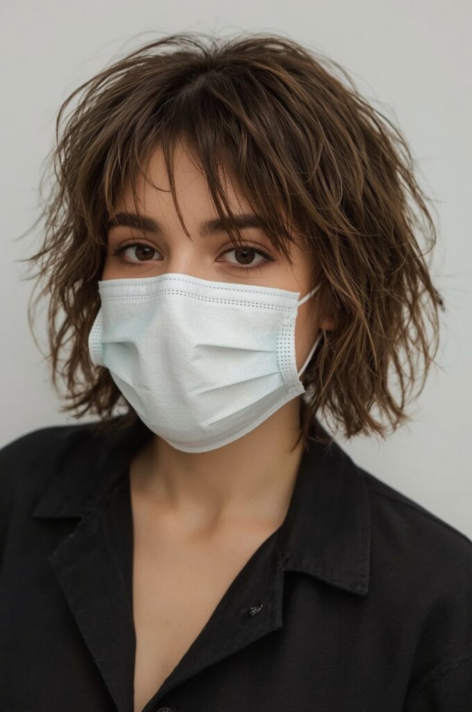 Effortless Textured Crop with Wispy Bangs