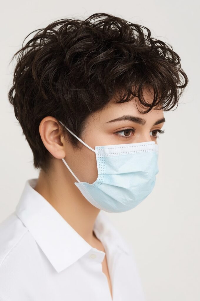 Short Sides Pixie with Curly Top