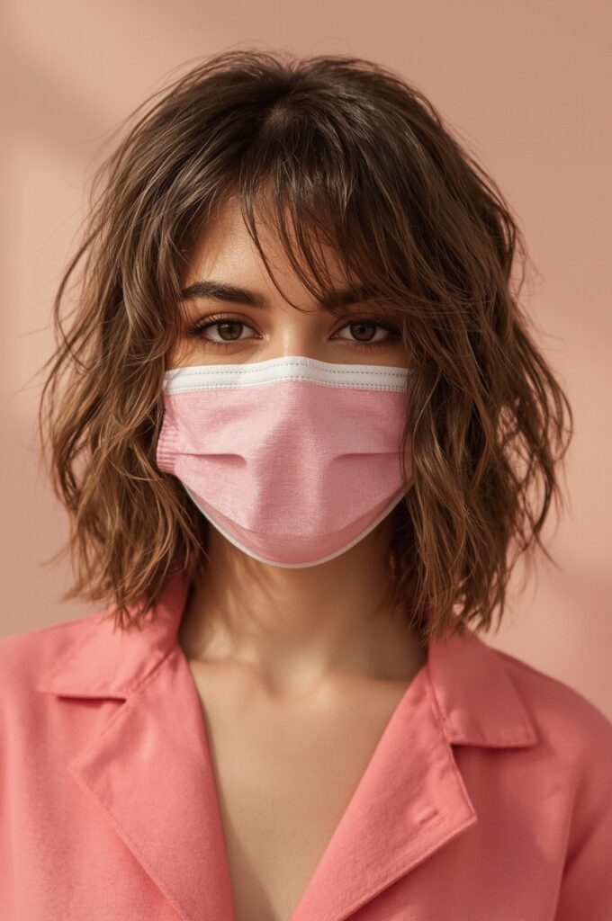 Wavy Bob with Curtain-Style Wispy Bangs