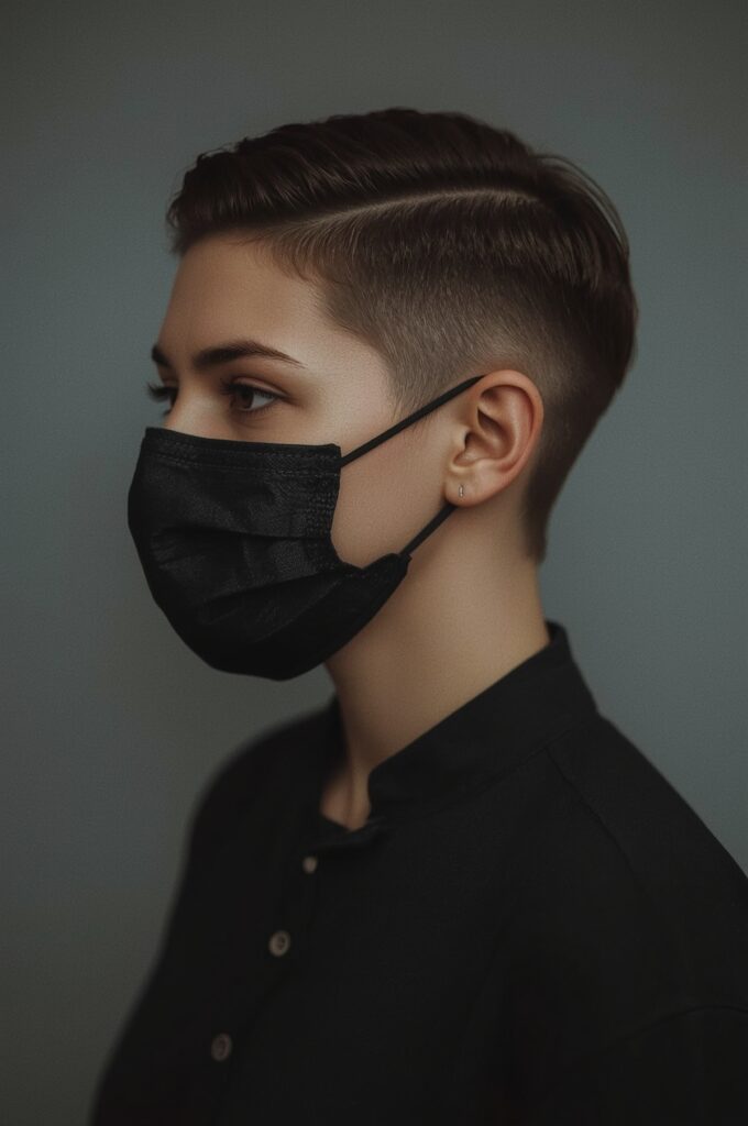 Long Top Pixie with Faded Sides