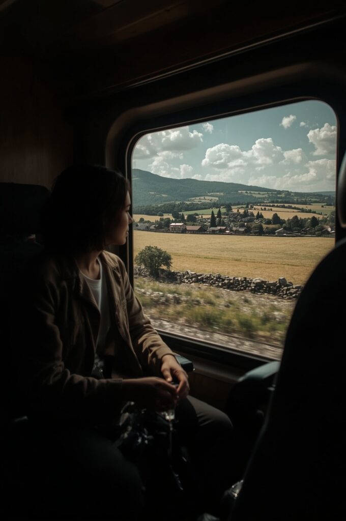 Train Journeys Through Countryside Landscapes
