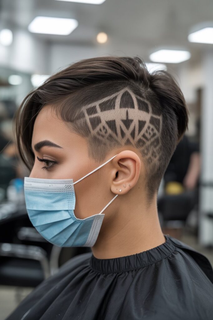 Buzz Cut with Hair Tattoo Design