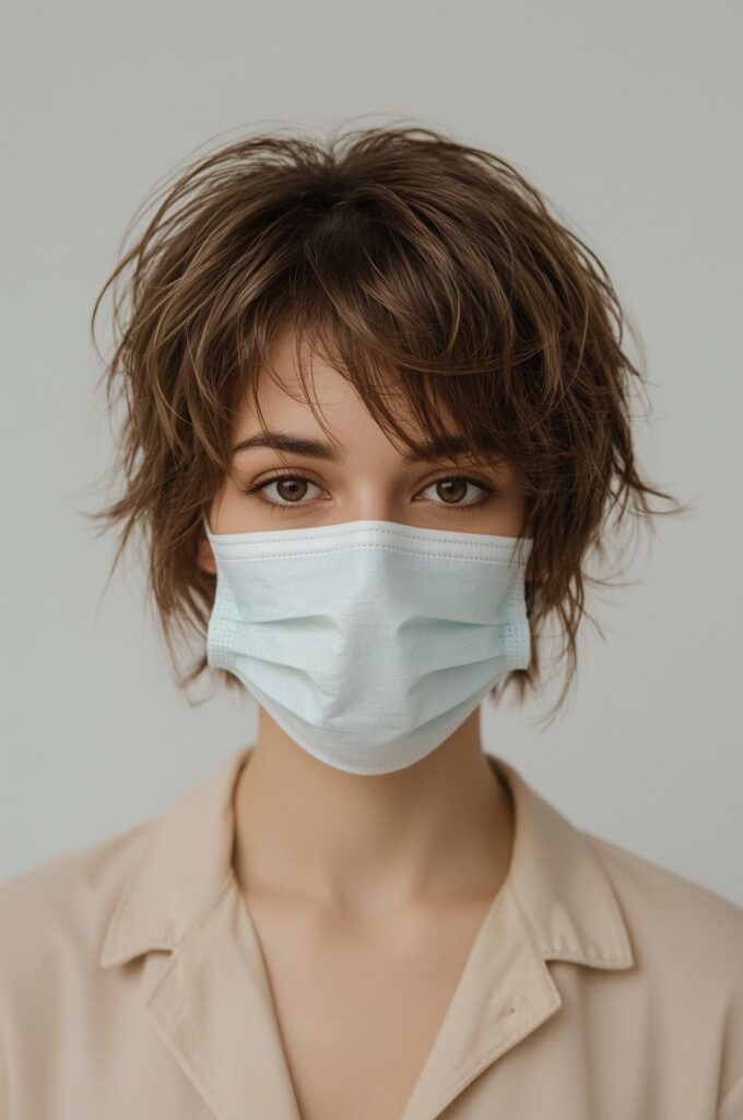 Messy Pixie with Curtain Bangs