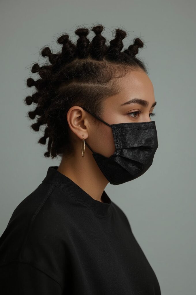 Half-Up Mohawk Knots