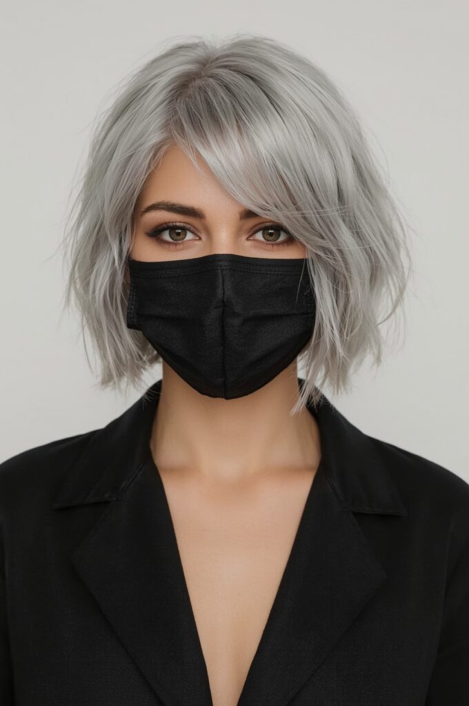 Angular Bob with Side Part