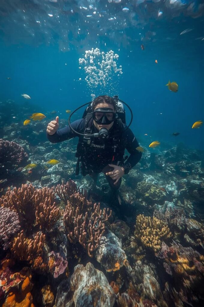 Underwater Diving in Coral Reefs