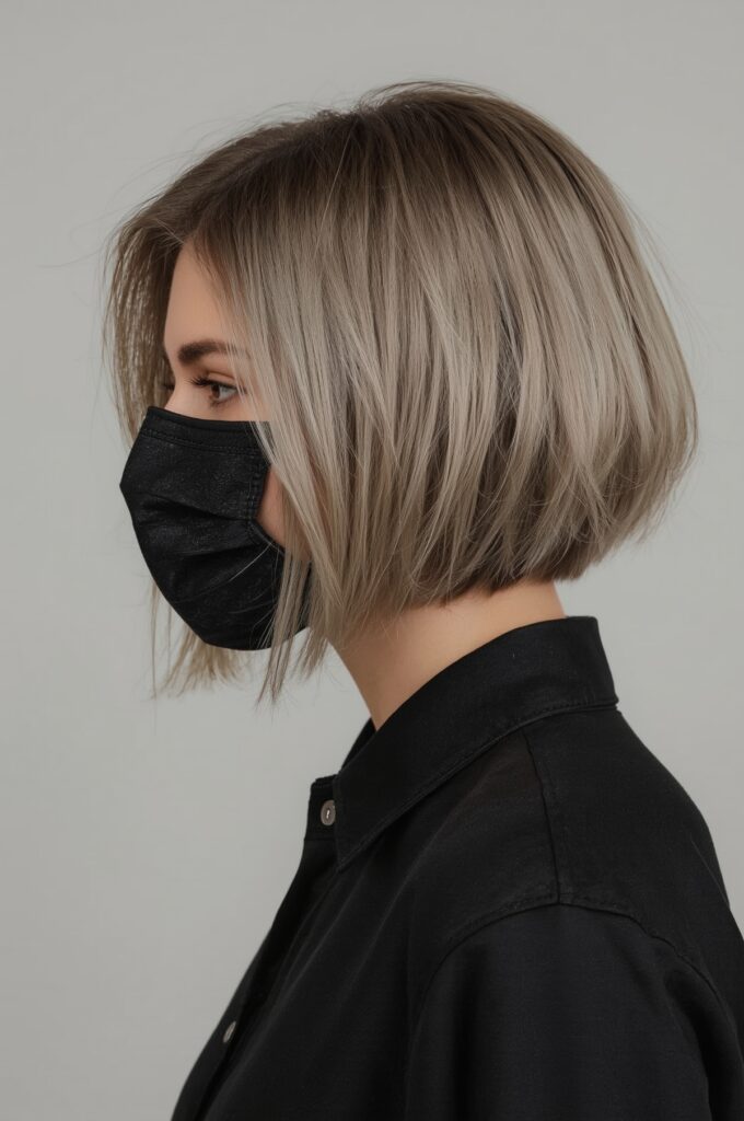 Sleek Bob with Hidden Undercut