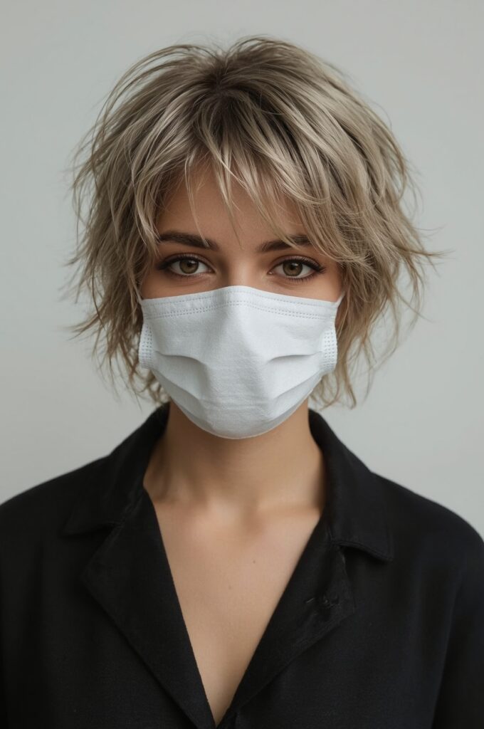 Choppy Pixie with Long Fringe