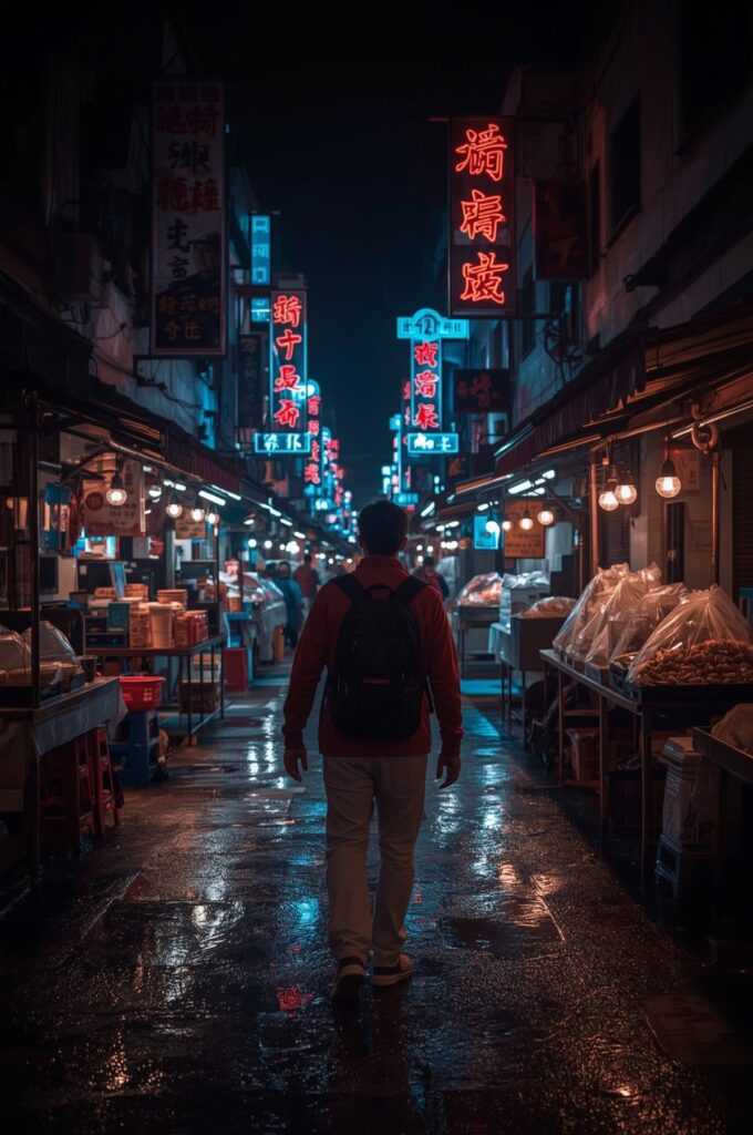 Night Market Neon Lights