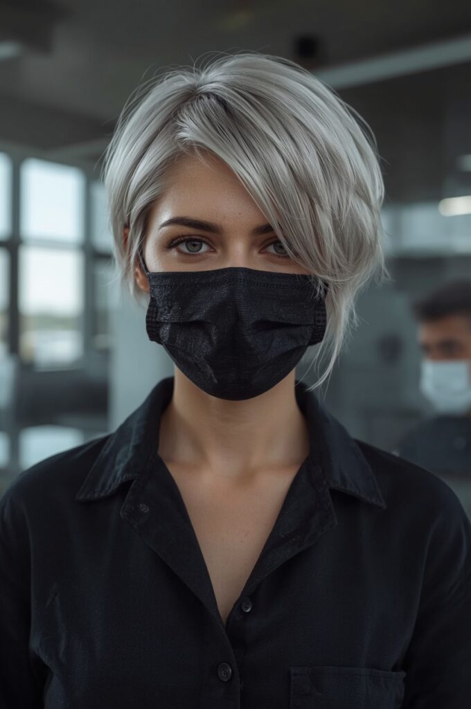 Asymmetrical Crop with Shaved Side