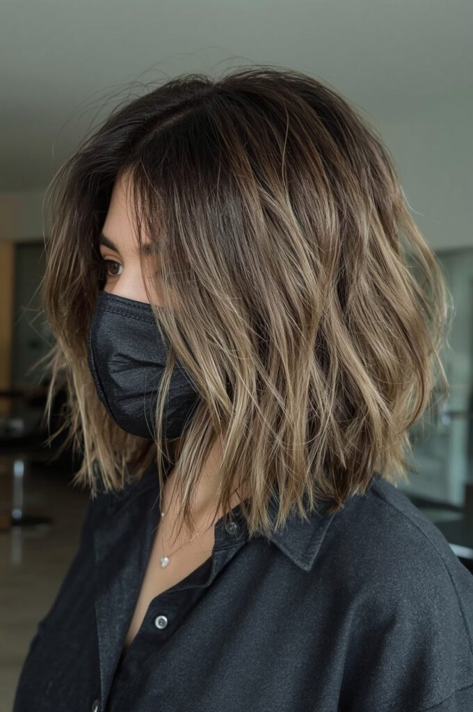 Dark Root Contrast Bob