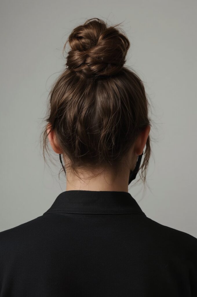 Braided Updo with Hidden Undercut Design