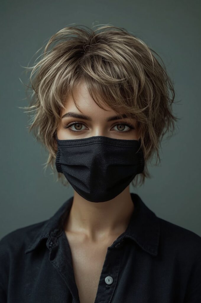 Jagged Pixie with Crown Volume