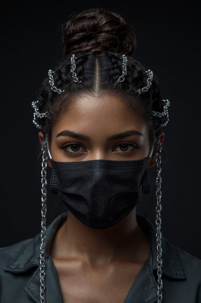 Low Bun with Chain-Linked Braids