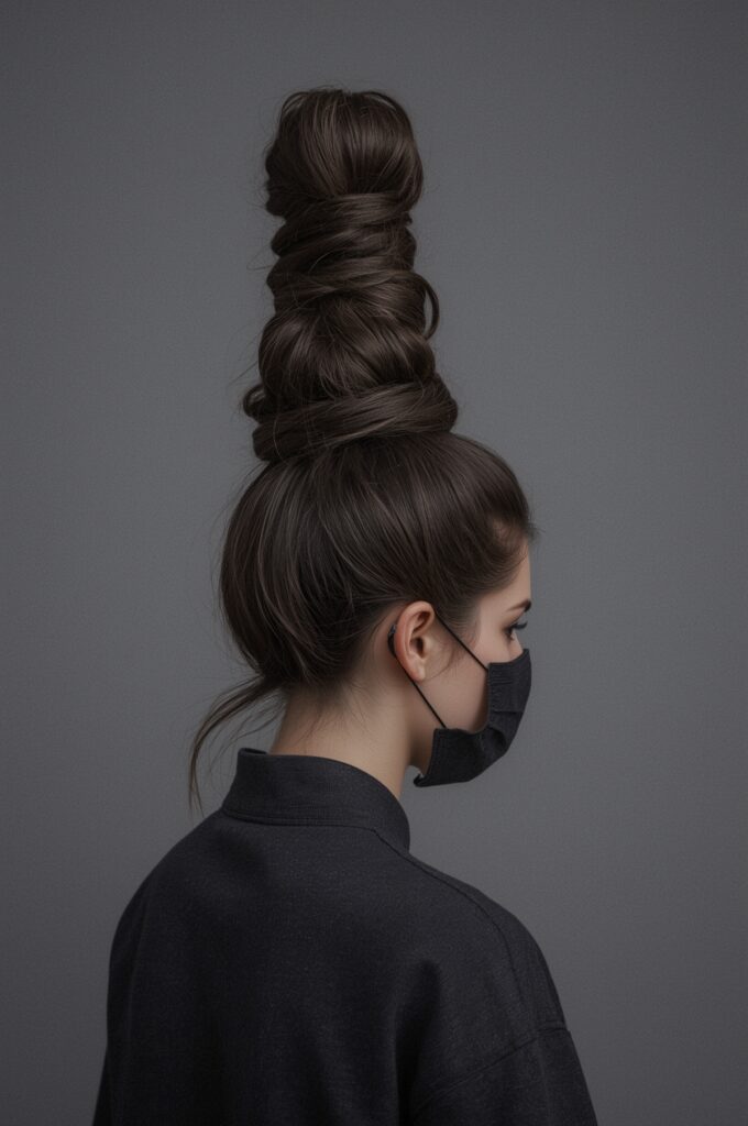 Sculpted Top Knot with Hair Chopsticks