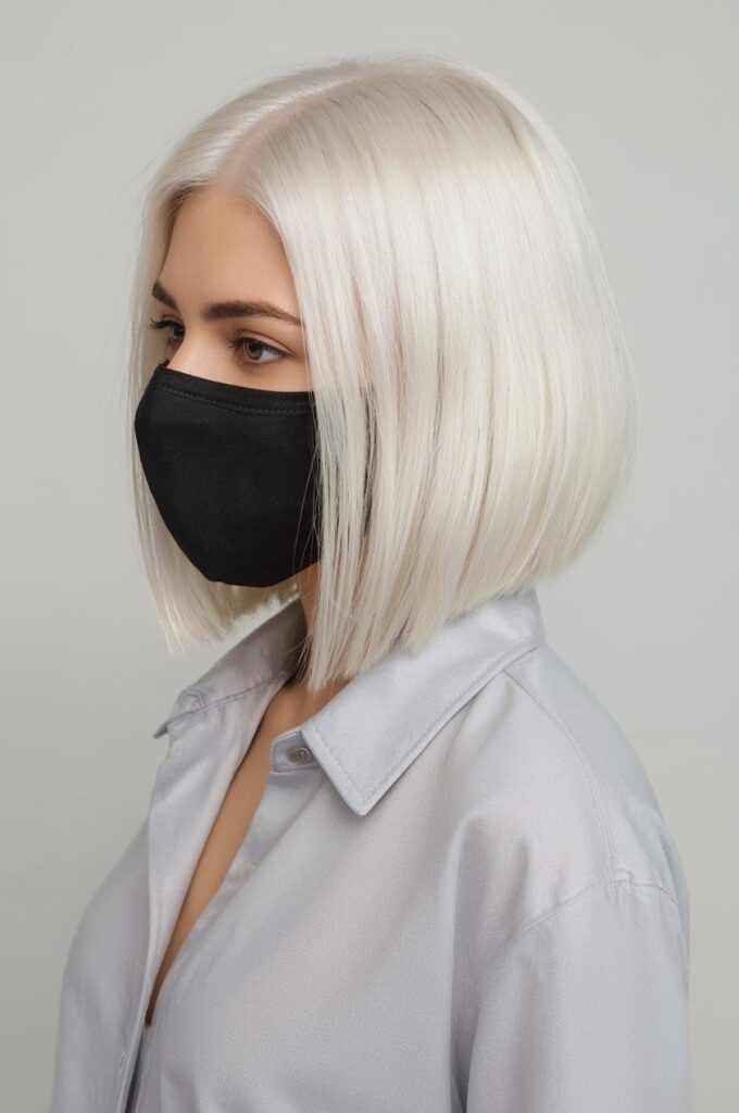 Sleek Straight Bob with Sharp Ends