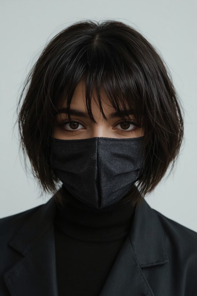 Edgy Bob with Micro Bangs