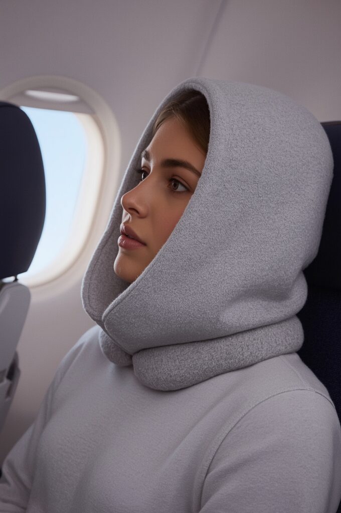 Ergonomic Neck Pillow with Hood