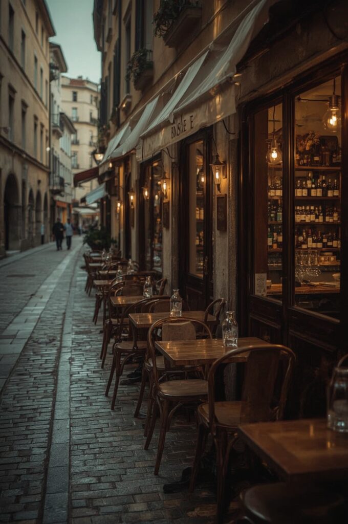European Street Café Wallpaper