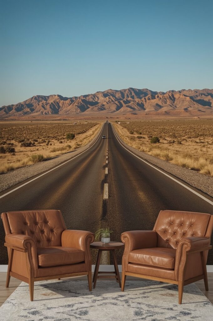 Road Trip Scenic Highway Wallpaper