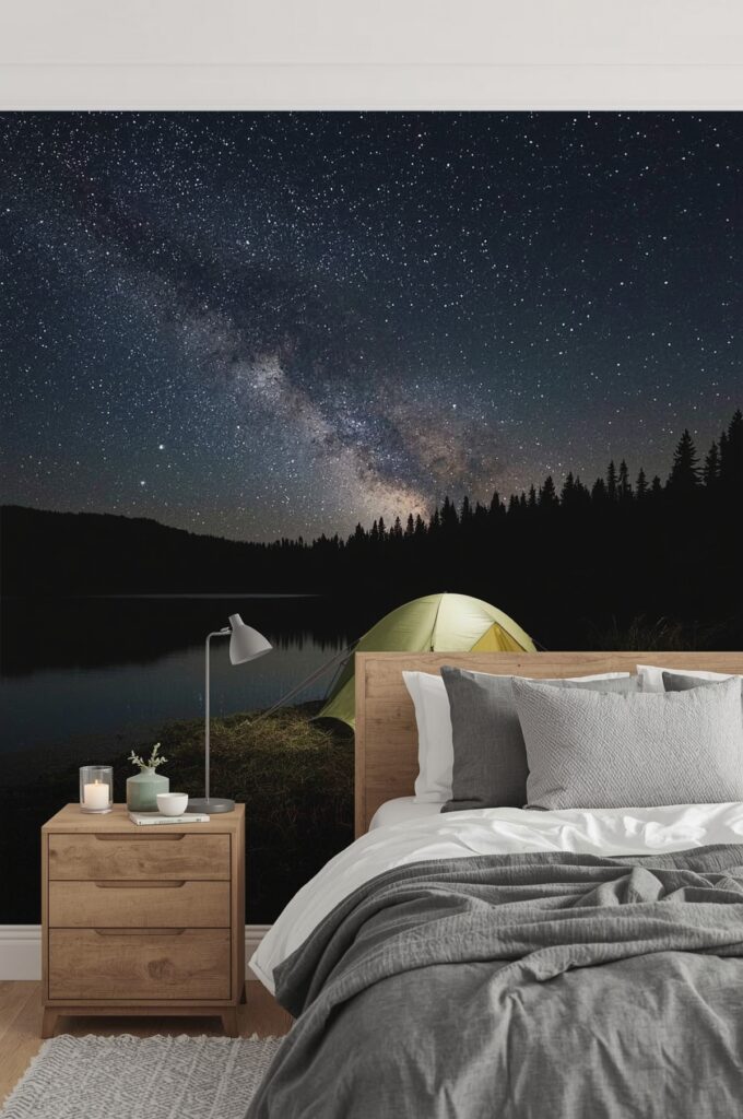 Camping by the Lake Wallpaper