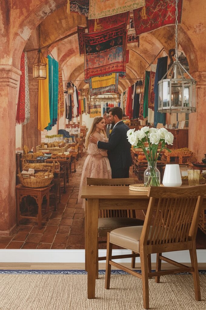 Moroccan Market Scene Wallpaper