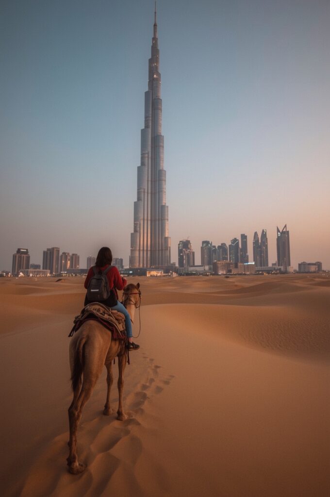 Dubai UAE Skyscrapers and Desert Safari