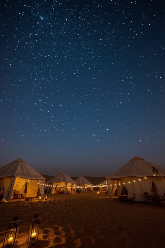Middle Eastern Desert Camp Wallpaper
